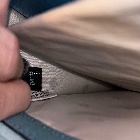 Kate Spade New York Flap Crossbody Glitter Fabric Blue Frost NWT - Picture 10 of 10